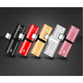Mua Jack chia tai nghe iphone 7 8 X vừa sạc vừa nghe nhạc tiện lợi-OTG7 (1 cái-giao màu ngẫu nhiên)