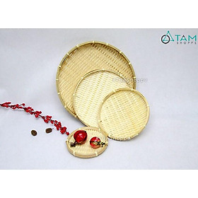 Mua Mẹt tre trang trí hình tròn trơn có vành nhiều cỡ T-MTRN-13