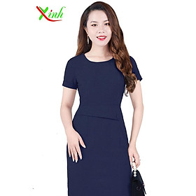 Đầm Suông Xẻ Tà Nhẹ Sang Trọng