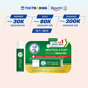 Son dưỡng môi chuyên biệt dành cho môi khô, nứt nẻ Mentholatum Medi Lip Stick 4.3g