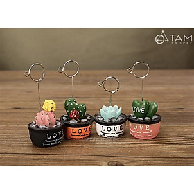 Mua Kẹp giấy Note để bàn chậu xương rồng nhiều kiểu H-KG-03