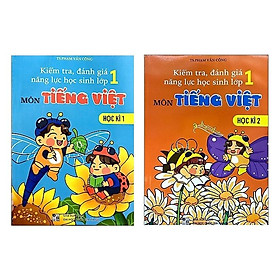 Sách - Combo Kiểm tra đánh giá năng lực học sinh lớp 1 môn Tiếng Việt - Tập 1 + tập 2