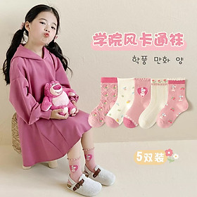 SET 5 ĐÔI TẤT VỚ 41 SIÊU XINH DỄ THƯƠNG TỪ 1-12 TUỔI DÀNH CHO BÉ GÁI