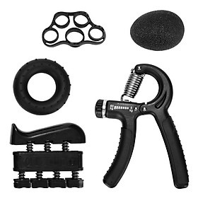 5 Pieces Hand Grip Trainer Set Finger Resistance Band Rubber Ring Grips Fingers Exerciser Ball