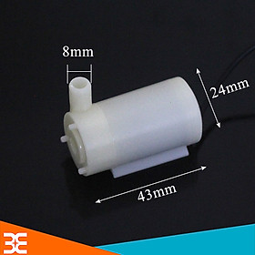 Mua Máy Bơm Chìm Mini 1.5-6VDC 1.5m Ngang ( Trắng )