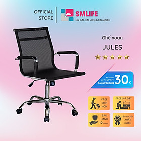 Ghế xoay văn phòng lưng trung bọc lưới SMLIFE Jules