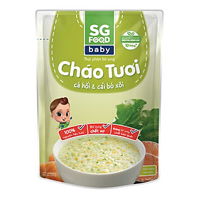 Cháo Tươi Baby Cá Hồi Cải Bó Xôi SG Food (240g)