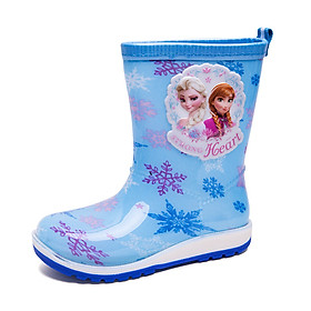 Disney DISNEY children's shoes 2019 new girls rain boots ice romance children's rain boots princess non-slip rubber shoes GP16398 lake blue 26 yards