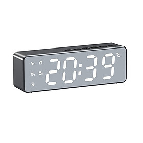 Loa Bluetooth Không Dây Đa Chức Năng Âm Thanh Sống Động, Loa, Đồng Hồ, Báo Thức, Đo Nhiệt Độ, Có Khe Cắm Thẻ Nhớ Giá Sốc