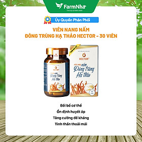 Đông Trùng Hạ Thảo Hector Dạng Viên Nang (30 viên) - Hàng chính hãng - Phục hồi sức khỏe, phục hồi làn da