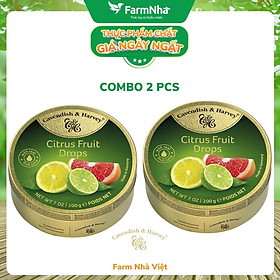 (Combo 2 hộp) Kẹo trái cây Cavendish & Harvey Vị Citrus 200g - Sản phẩm nhập khẩu từ Đức