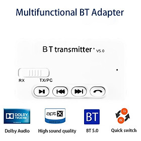 3 in1 Bluetooth 5.0 Audio Receiver Transmitter Wireless Adapter Bluetooth Transmitter For TV PC Car