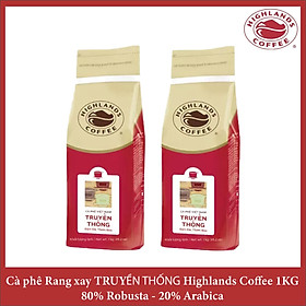 Combo 2 gói Cà phê bột Truyền thống Highland Coffee 1kg