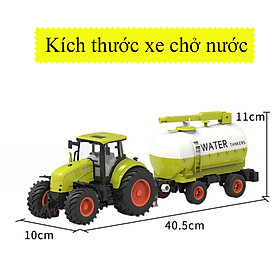 Xe ô tô đồ chơi xe đầu kéo nông trại KAVY chất liệu nhựa ABS kích thước lớn có nhạc và đèn, chạy đà