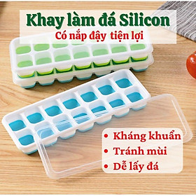 Mua Khay Làm Đá Silicon 14 Ô Có Nắp Dễ Dàng Lấy Đá