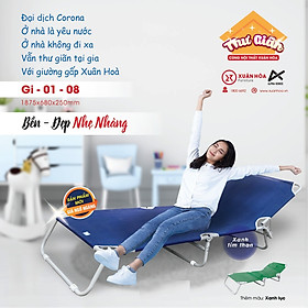 Mua Giường bạt gấp Gi-01-08 Xuân Hòa sử dụng trong văn phòng nghỉ trưa giao màu ngẫu nhiên