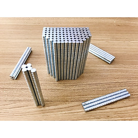 Mua 50 Viên Nam Châm Đất Hiếm Loại Tròn 6x4mm Mạ Kẽm Lực Từ N35 Cực Mạnh