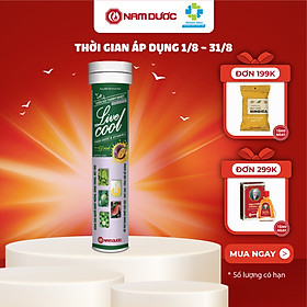 Viên sủi thanh nhiệt Livecool - Hương chanh dây giảm nhiệt miệng nóng trong, mát gan, tăng sức đề kháng - Hộp 16 viên