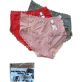 COMBO 03 QUẦN LÓT SU NỮ CAO CẤP, SEXY  QL2303 (Màu ngẫu nhiên) TẶNG CẶP DÂY TRONG