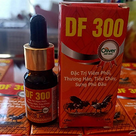 DF 300 10ML - Sản phẩm trị viêm phổi, thương hàn, tiêu chảy, sưng phù đầu cho Gà, chim