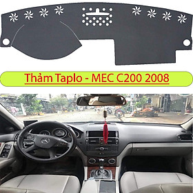 THẢM TAPLO [ MEC C200 2008 ] Thảm taplo da pu, cacbon, vân gỗ và da lộn chuẩn form cao cấp