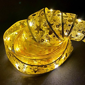 Mua Đèn led dải ruyband bạc vàng lấp lánh trang trí cây thông giáng sinh noel