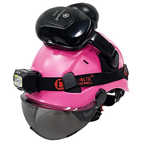 Mũ bảo hiểm an toàn xây dựng với kính che mặt đèn LED LIGHT CE EN397 ABSHAT ALOFT làm việc ANSI Công việc công nghiệp vào ban đêm Bảo vệ