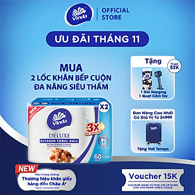 Khăn giấy bếp đa năng siêu thấm Vinda Deluxe (6 Cuộn)