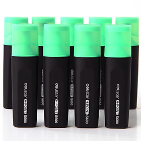 (Deli) green mark eye-catching highlighter pen 10 / box S600