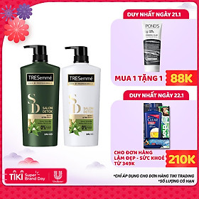 Combo Dầu Gội (640g) Và Dầu Xả (620g) Tresemmé Salon Detox Gừng Và Trà Xanh Detox Tóc Chắc Khỏe