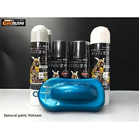 COMBO Sơn Samurai màu xanh dương Y640 gồm 4 chai đủ quy trình độ bền cao