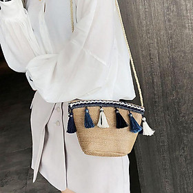 Túi đeo chéo rơm đan thời trang Hàn cho nữ