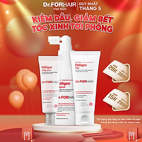 Bộ gội xả dưỡng hỗ trợ mọc tóc nuôi dưỡng da đầu khỏe mạnh Dr.FORHAIR Folligen Plus x Scalp Pack x Tonic