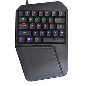 Mechanical Touch -Hand Keyboard, Wired Game Computer Notebook Left Hand