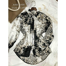 Áo sơ mi hoa dáng thụng QC cho nữ ATN494