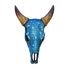 Bull Head Skull Sculpture Wall Decor Art Crafts Ornaments for Bars Farmhouse