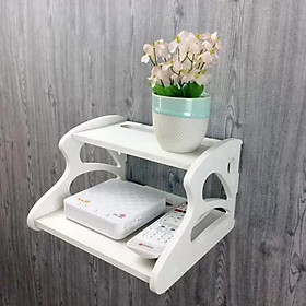 Mua Kệ trang trí Wifi mini 2 Tầng LOẠI LỚN hoa văn cánh bướm (rộng hơn tiện dụng hơn)
