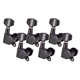 6x Acoustic Electric Guitar String Tuning Pegs Machine Heads  6R Black