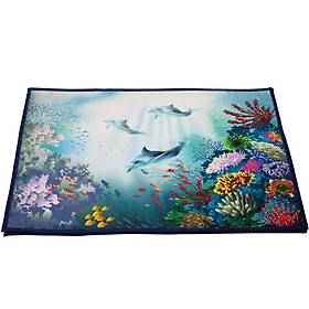 Mua Thảm Lót Sàn Chùi Chân Họa Tiết 3D (60x40cm) Cá Heo