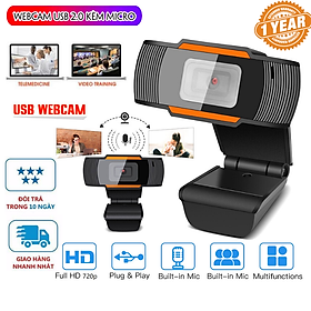 Webcam máy tính Có MIC - Dành Cho Livestream, Học Và Làm Việc Online Siêu Nét