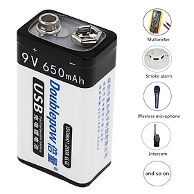 Mua Pin Sạc Cổng Micro USB Doublepow 9V 6F22 650mAh - Hàng Nhập Khẩu