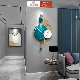 Mua Đồng hồ treo tường phòng khách độc đáo SENCOM  đồng hồ trang trí decor phong cách Bắc Âu - JT20131-40