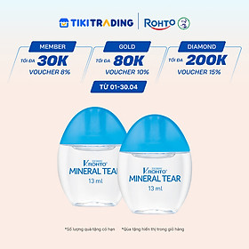 Combo 2 Nước nhỏ mắt giữ ẩm & bổ sung khoáng chất V.Rohto Mineral Tear 13ml