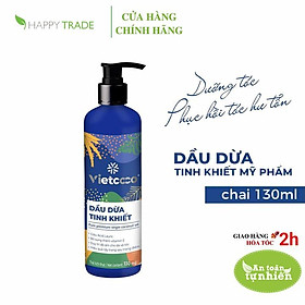 Dầu dừa nguyên chất ép lạnh VietCoco 500ml dạng chai vòi ấn