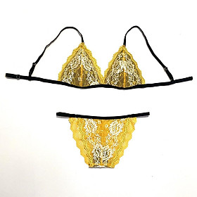 Mã B136 HISEXY Set Đồ Lót Bralette Ren Cao Cấp Thiết Kế Gọng Mỏng Kiểu quần T
