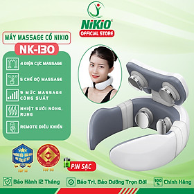 Máy Massage Cổ Nikio NK-130 - Sử Dụng Xung Điện Trị Liệu Kích Thích Cơ, Nhiệt Trị Nóng Sưởi Ấm Cơ, Cải Thiện Đau Mỏi Cổ, Vai, Gáy - Máy Có 4 Điện Cực Mát Xa Chuyên Sâu Tăng Tuần Hoàn Máu, Hỗ Trợ Cải Thiện Đau Mỏi Cổ, Vai, Gáy - Điều Khiển Remote Tiện Lợi