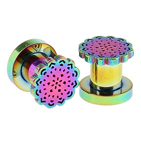 Colorful Stainless Steel Screw Ear Tunnel Plug Stretcher Expander
