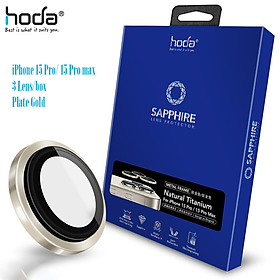 Dán cường lực bảo vệ camera HODA Sapphire dành cho iPhone 15 Pro/15 Pro Max - Hàng Chính Hãng