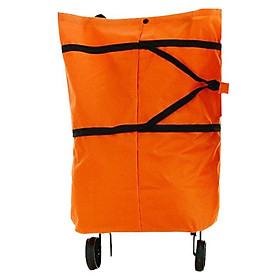 Túi vải cao cấp đi chợ có 2 bánh xe kéo đa năng tặng túi đựng điện thoại chống nước đi biển