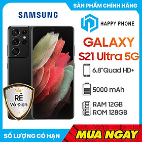 Điện thoại Samsung Galaxy S21 Ultra 5G (12GB/128GB)- Hàng chính hãng - ĐÃ KÍCH HOẠT BẢO HÀNH ĐIỆN TỬ